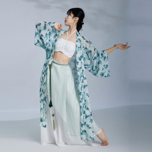 华丽独秀古典舞练功服古风爵士纱衣外披套装飘逸显瘦舞蹈服演出服