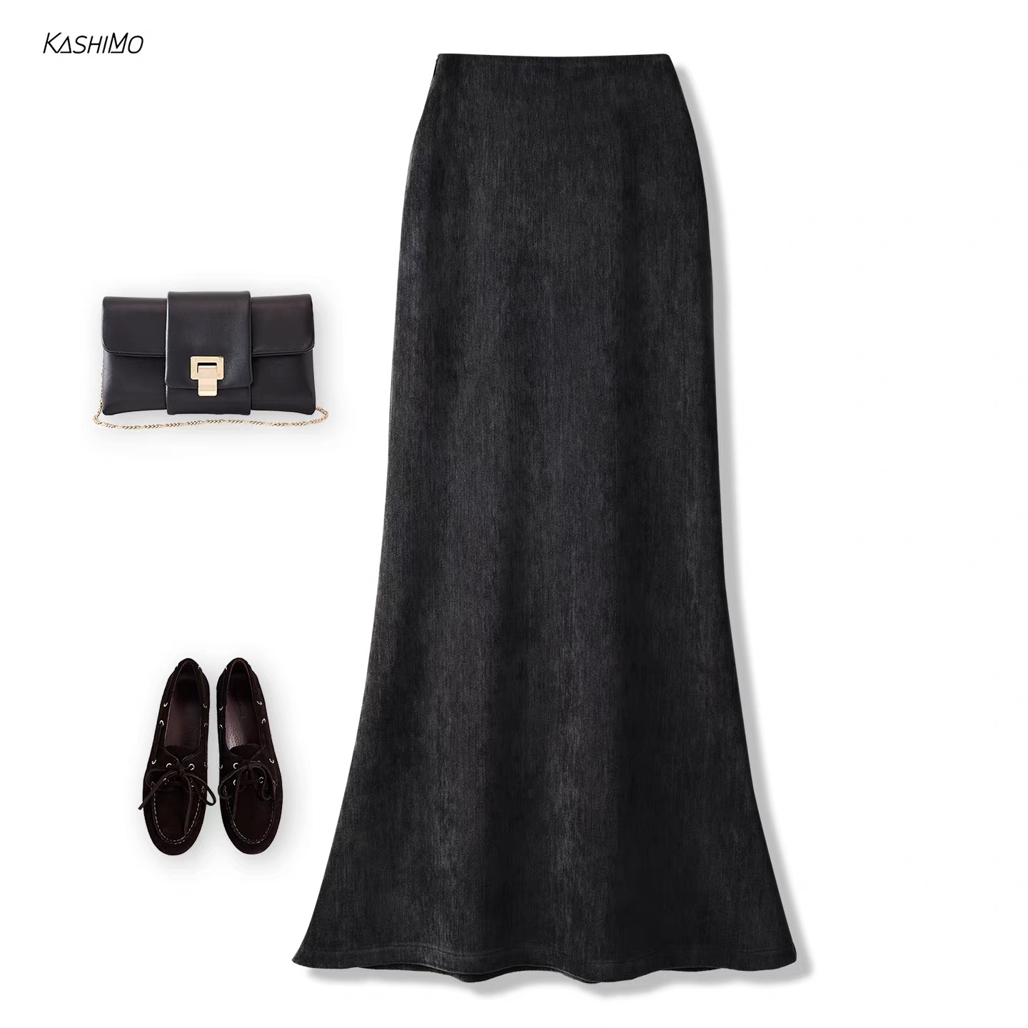 雪尼尔a字半身裙女2025新款秋冬鱼尾裙高腰修身显瘦爆款包臀裙