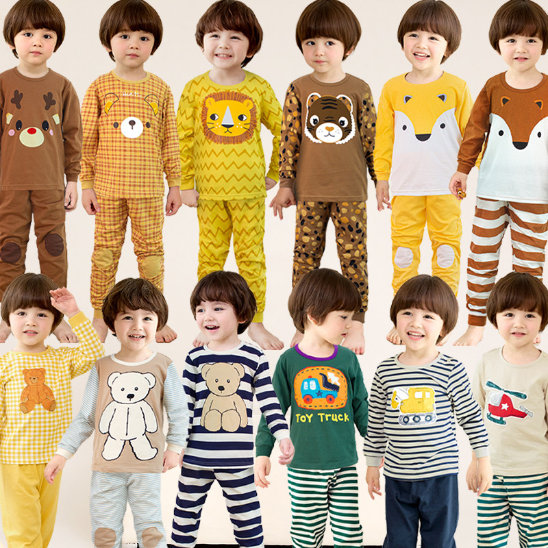 儿童家居服春秋男童纯棉睡衣居家服男生内衣衬衣宝宝秋衣秋裤套装