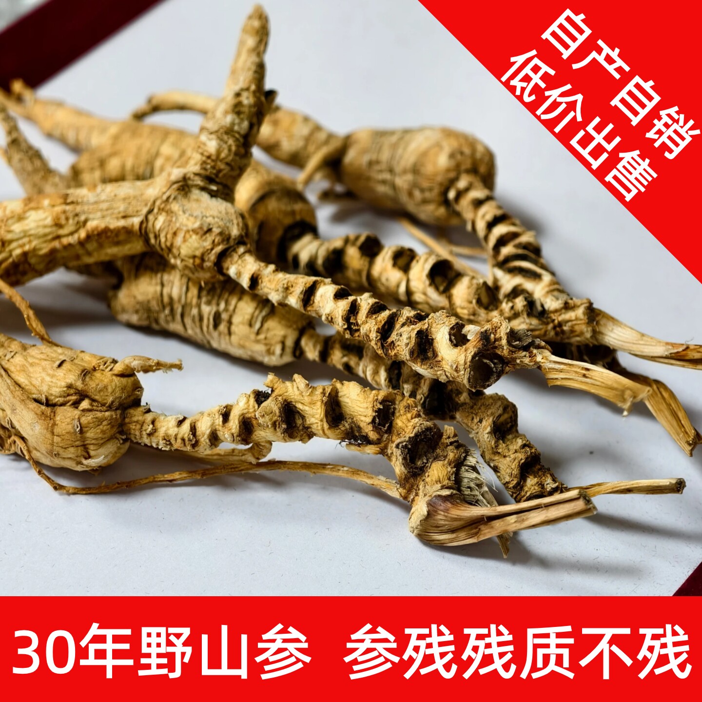 吉林长白山野山参残参30年林下籽货参人参煲汤泡酒自产自销一手货