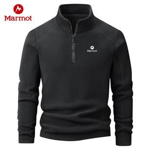 土拨鼠抓绒衣男女同款秋冬季节新款户外防风加绒加厚保暖休闲外套