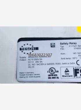 询价德国TESCH安全继电器F117 ;Typ F117X01议价