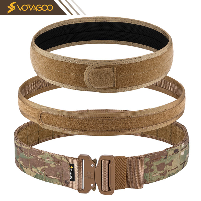 VOTAGOO 2英寸战术激光切割腰封军迷一体式快拆Molle迷彩内外腰带