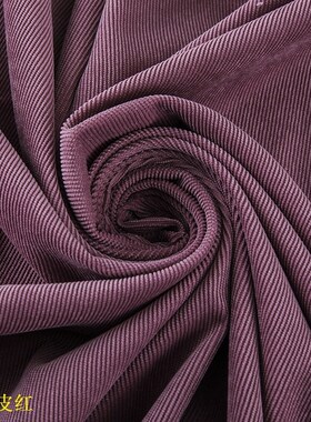 16坑条纯色灯芯绒 宝宝衣裤diy连衣裙服装面料 皮红色耐脏灯芯绒