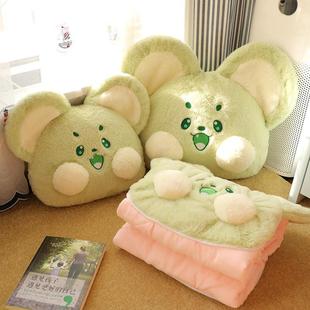 加厚抱枕被子两用二合一折叠汽车载枕头被办公室午睡毯子靠枕 冬季