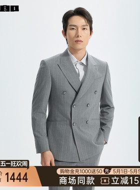 【商场同款】利郎官方双排扣西服套装男2026春条纹套西26CXF171SA