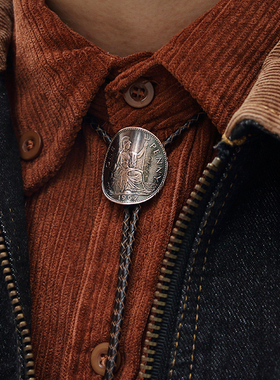 几合bolo tie波洛领带绳美式复古项链西部牛仔休闲领结男阿美咔叽