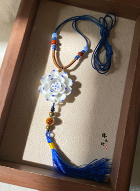 原创设计景德镇陶瓷.项链小众创意礼物首饰饰品送人新中式吊坠