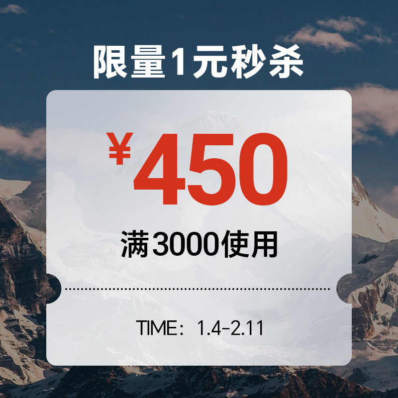 年货节450元优惠券秒杀