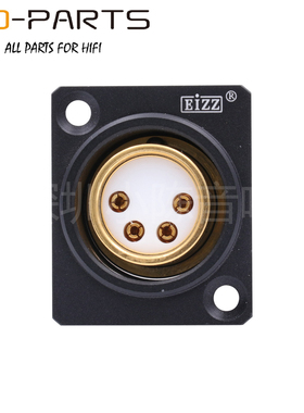 EIZZ四芯卡侬母座 4芯XLR卡农插座  四芯话筒母插座 平衡信号座