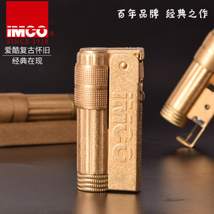IMCO经典 收藏送父亲 爱酷6700原铜滚花黄铜防风战壕煤油打火机老式