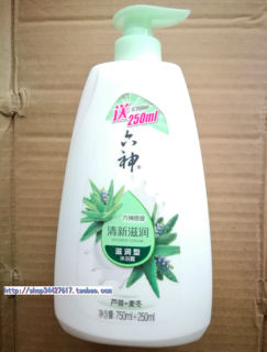 包邮正品 六神清新滋润沐浴露750ml/1升/1.5L装 芦荟麦冬精华润泽