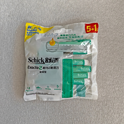 Schick 舒适超巧高级防滑轻便剃须刀5+1滋润型6个装 刀片美国原产