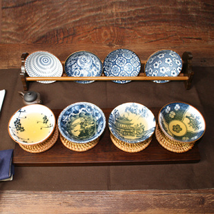 主人杯品茗杯功夫茶具斗笠杯普洱茶杯青花陶瓷酒杯精致茶碗釉下彩