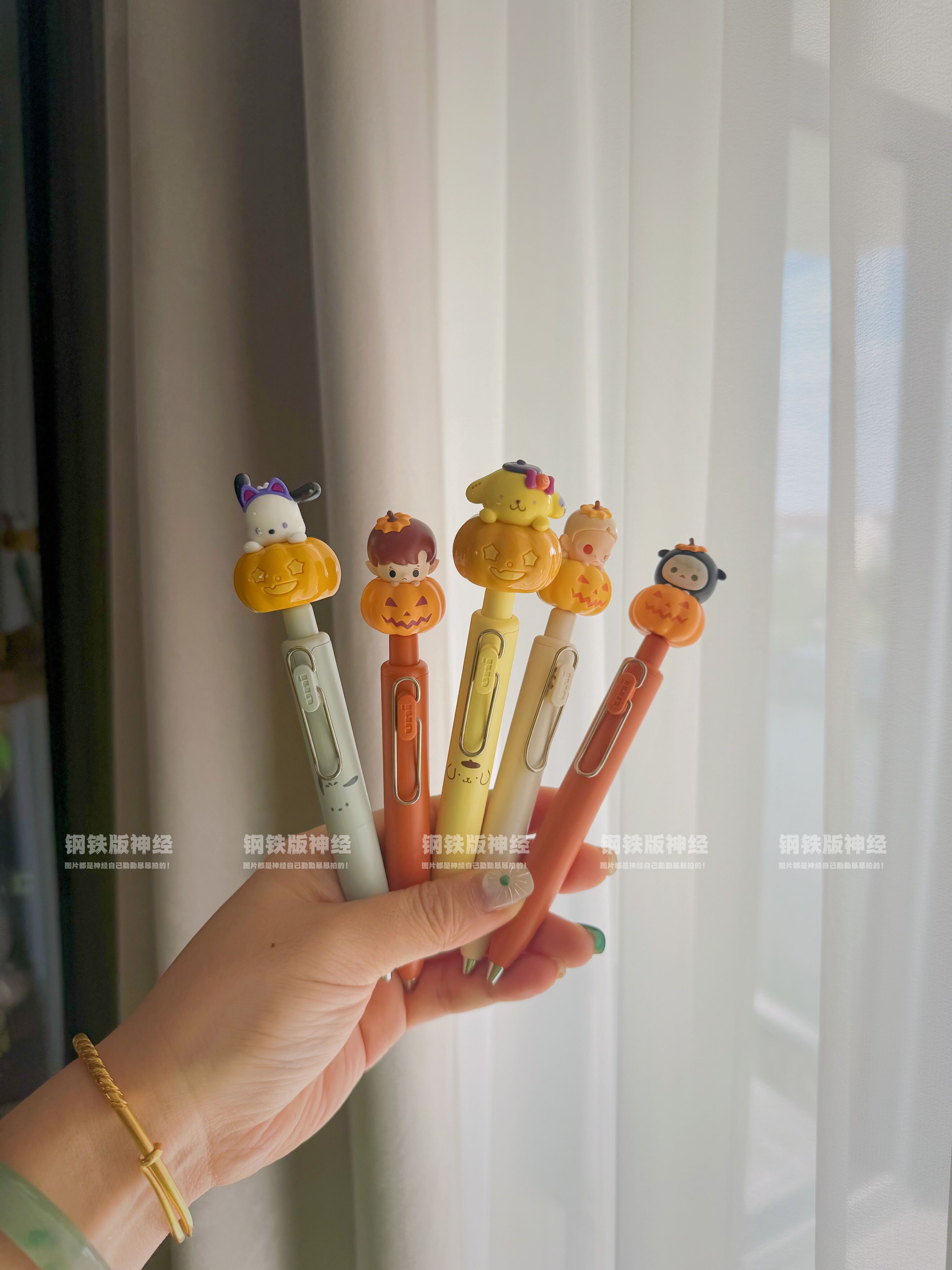神经手作 万圣节南瓜派对Haci布丁狗帕恰Zsiga三菱小浓芯中性水笔