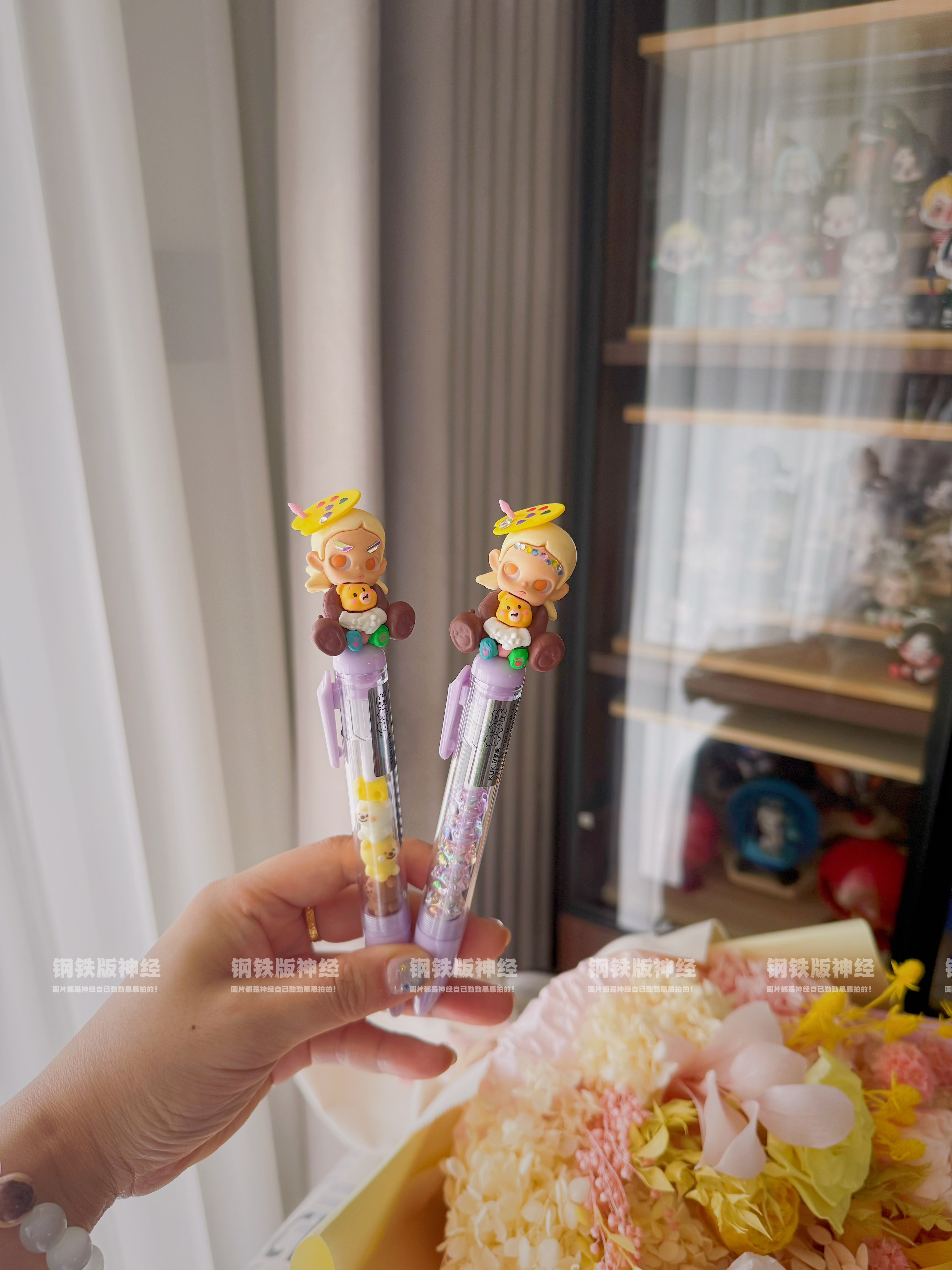 神经手作 嘎子姐手工贴钻改娃孤品爱心小熊匠心熊Zsiga萌粒中性笔