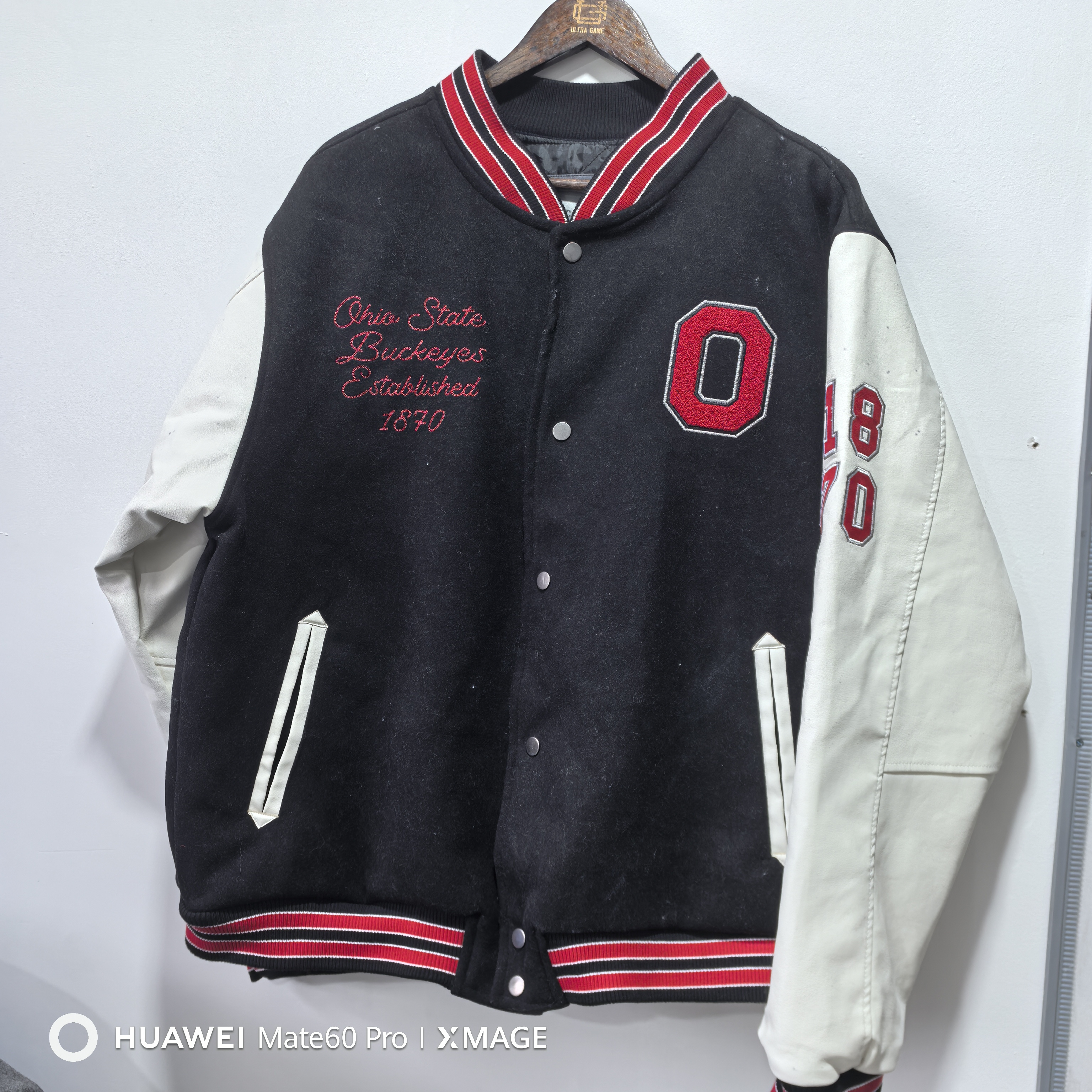 次品处理夹棉棒球服NCAA联盟毛巾绣刺绣款重工工艺棉服外套男女款