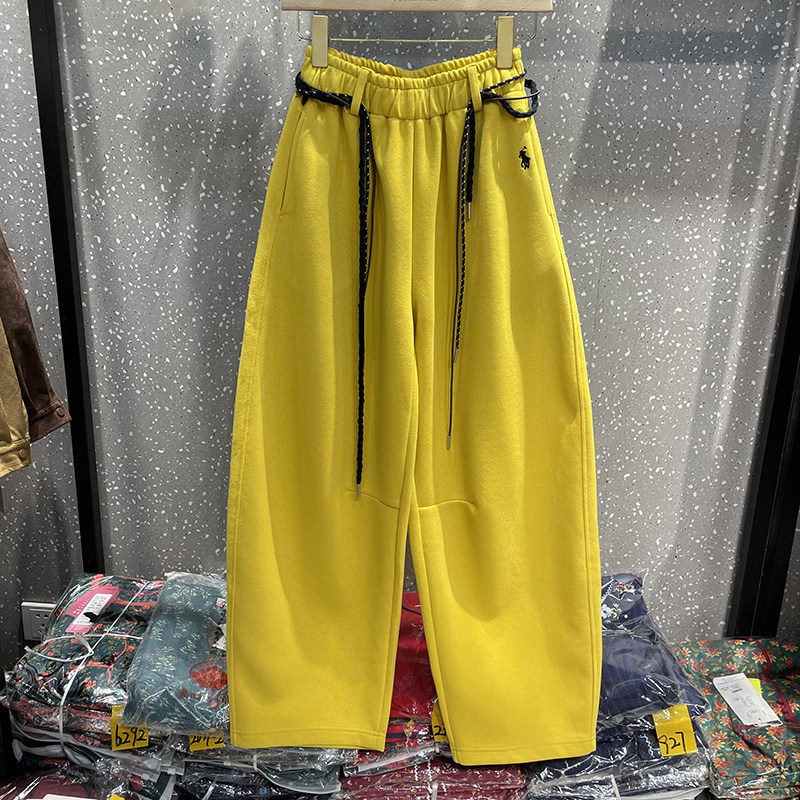 2025冬季新款松紧腰腰带长款弯刀裤时尚减龄百搭纯色女裤89305,女装/女士精品,卫裤,淘宝优惠券,粉丝福利购,淘宝优惠卷