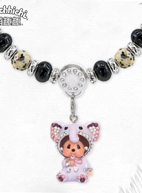 萌趣趣风黑色小众设计吊坠项链