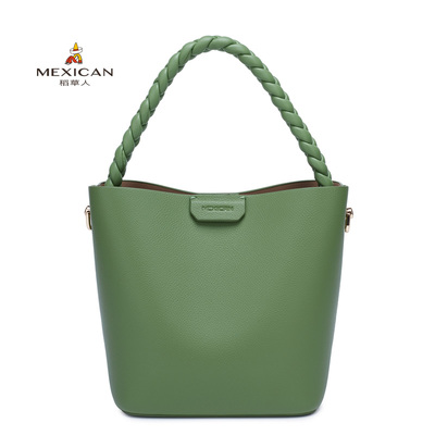 稻草人水桶包现代中简约女包