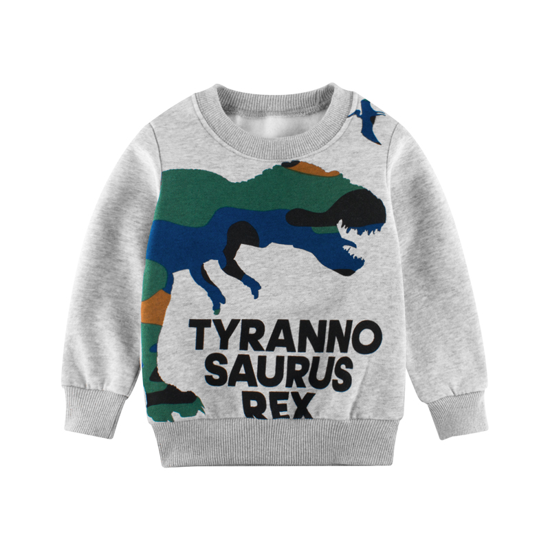 韩版童装男童加绒卫衣2020春季新款恐龙卡通儿童衣服洋气宝宝上衣在类目 童装/婴儿装/亲子装, 卫衣/绒衫中 - 来自Buy2taobao.com提供专业的淘宝代购服务