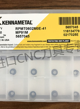 RPMT0602M0E-41 MP91M KENNAMETAL肯纳 角R端铣刀R3刀杆