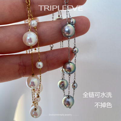 全链可水洗！双层满天星akoya珍珠手链施家极光天女真多麻不掉色