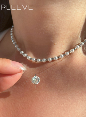 人鱼之泪叠戴珍珠项链冷光澳白baby小米珠原创Smart锁骨链颈链女