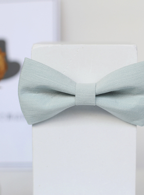 吴大侠灰蓝色领结煲呔蝴蝶新郎伴郎婚礼西装衬衫敬酒宴会司仪