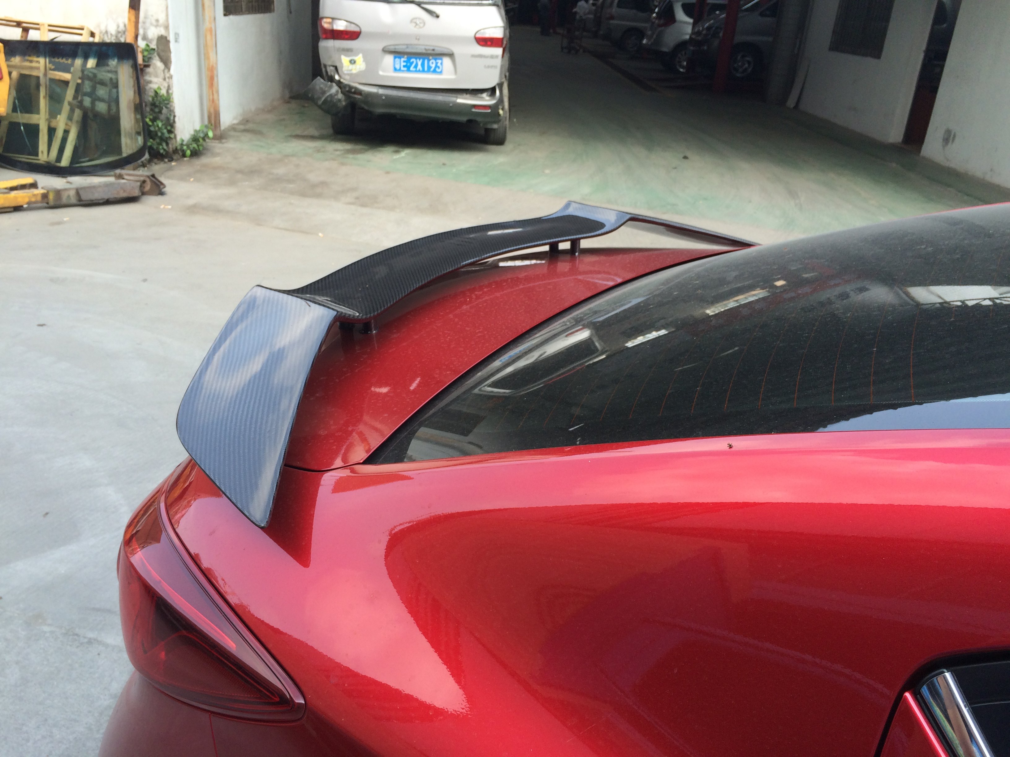 14-17款三厢昂克赛拉Axela改装狼炎款碳纤维尾翼定风翼装饰飞机翼