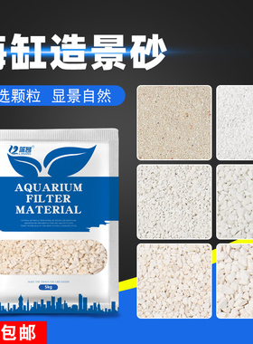 蓝色珍品海缸底砂珊瑚沙鱼缸造景沙海沙专用菲律宾沙天然沙子海砂