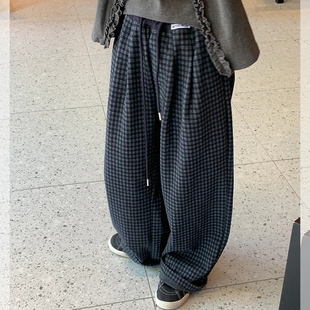 【格调】西西家女童2026春季新款格子长裤儿童休闲百搭裤子82736
