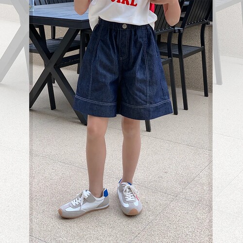 西西家女童2026夏季新款潮流百搭牛仔短裤儿童休闲宽松裤子KD887