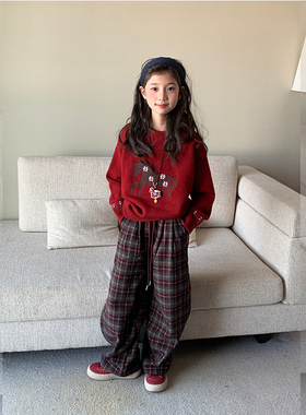 【马上红】西西家女童2025冬季新款加厚毛衣儿童过年针织衫JXS211