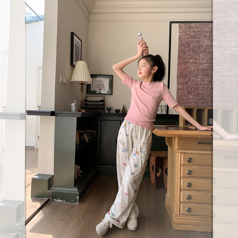 西西家女童潮流百搭秋款短袖T恤