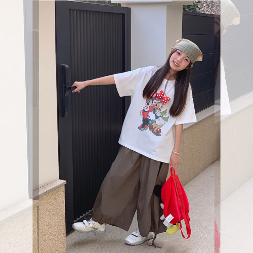 西西家女童夏季卡通百搭短袖T恤