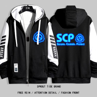 scp基金会衣服cos机动特遣队动漫周边二次元夹克开衫外套连帽卫衣