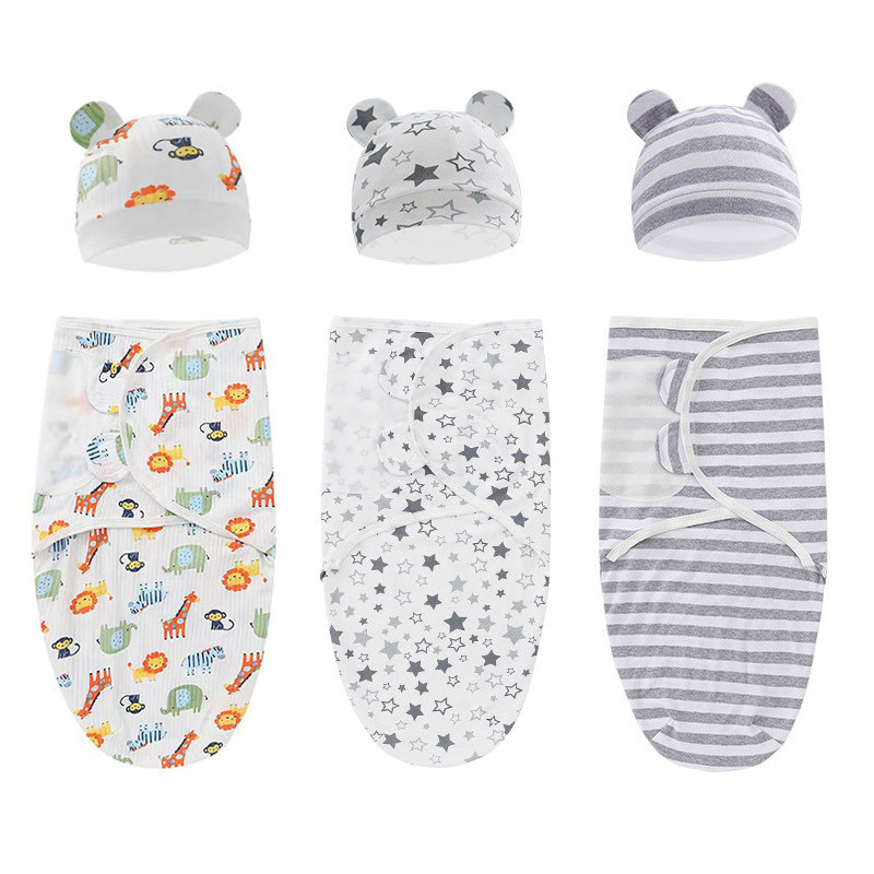 外贸欧美新生儿襁褓包巾帽子婴儿抱被纯棉包裹婴儿防踢被婴儿睡袋,婴童用品,睡袋/防踢被,淘宝优惠券,粉丝福利购,淘宝优惠卷