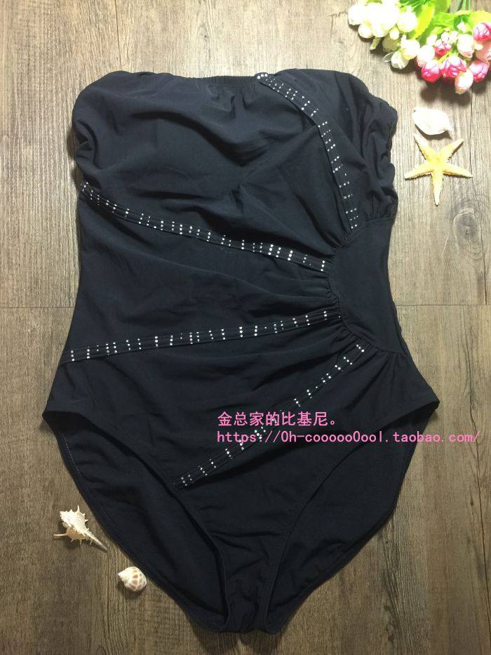 外贸原单烫金朋克风。连体泳衣