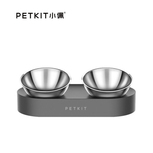 petkit小佩不锈钢猫碗佩猫咪双碗狗狗喂食碗狗猫食盆猫水盆倾斜碗