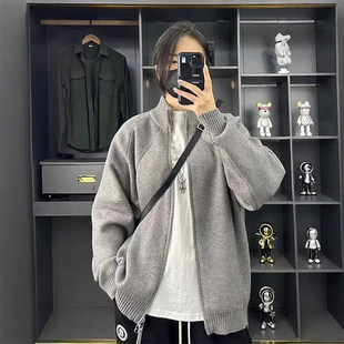 SHIJOIN屌丝文艺男1997邮政局pd大人小众立领毛衣针织衫情侣外套