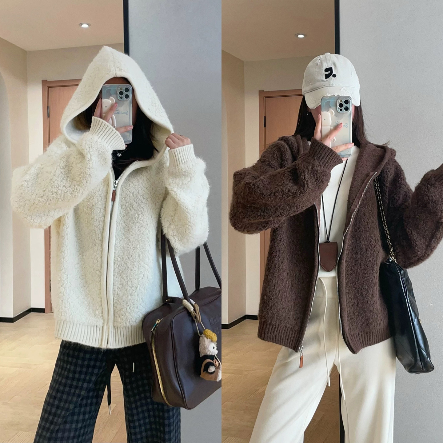 圈圈毛柔软亲肤宽松毛毛外套