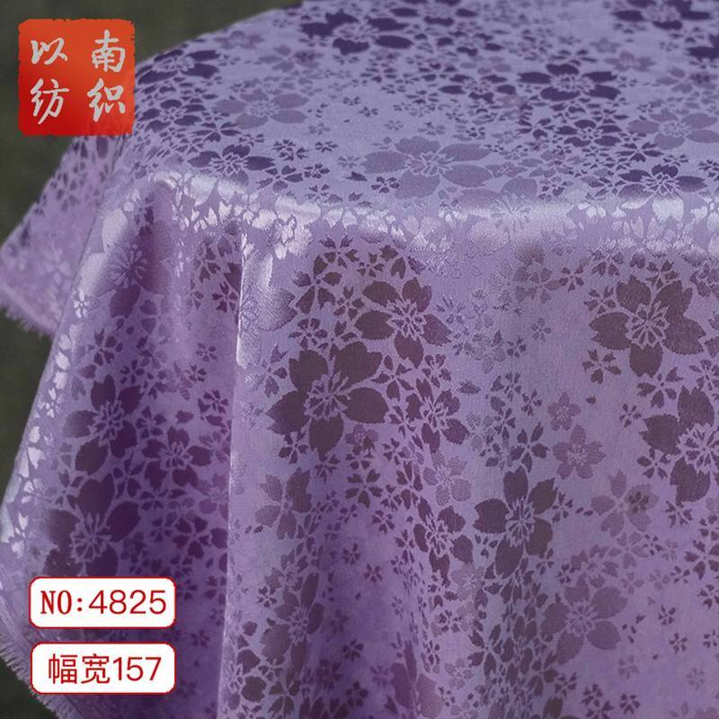 樱花弹力亲肤柔软丝滑色丁面料衬衫连衣裙睡衣吊带衫缎面提花布料
