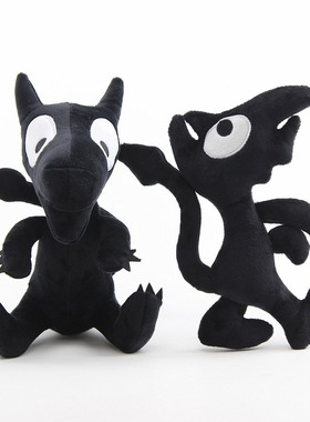 恶魔卢奇Luci 毛绒公仔玩具 黑色小狗 可爱卡通娃娃玩偶礼品