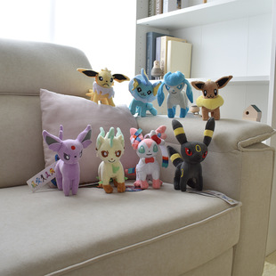 小号站姿伊贝玩偶伊布家族毛绒公仔火水雷冰日伊贝玩具娃娃带吊牌