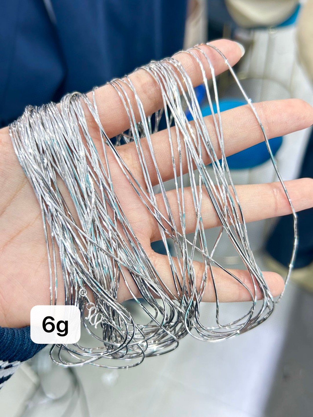 现货保真铂金Pt950时尚精品蛇骨项链，按实际重量计算，多退少补