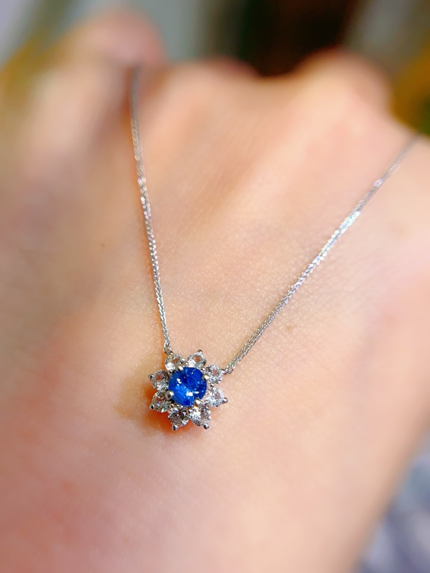 18k蓝宝锁骨链，蓝宝45份 ，附权威证书，支持复检,珠宝/钻石/翡翠,颈饰,淘宝优惠券,粉丝福利购,淘宝优惠卷