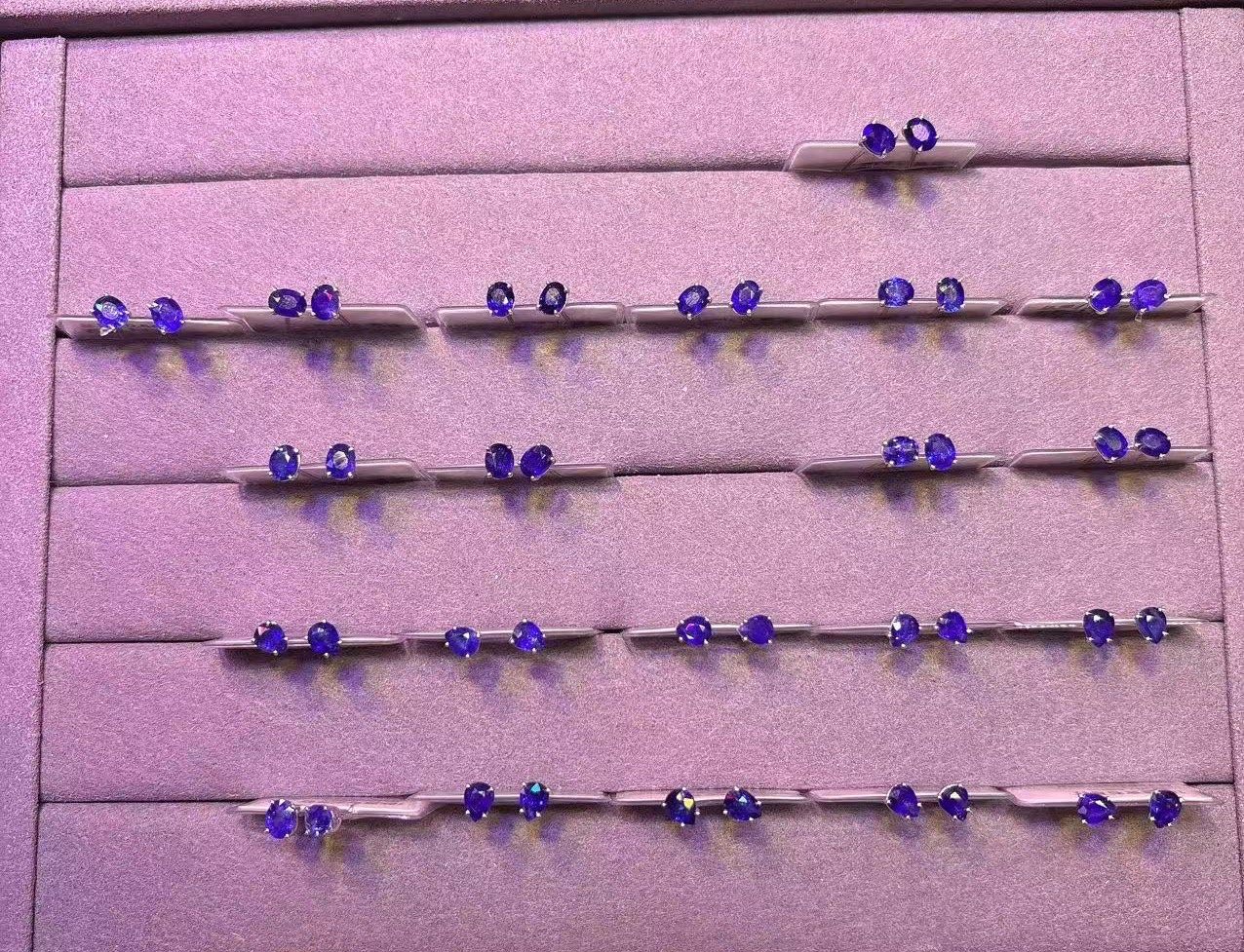 18K金天然蓝宝石椭圆耳钉，附权威证书，支持复检,珠宝/钻石/翡翠,耳饰,淘宝优惠券,粉丝福利购,淘宝优惠卷