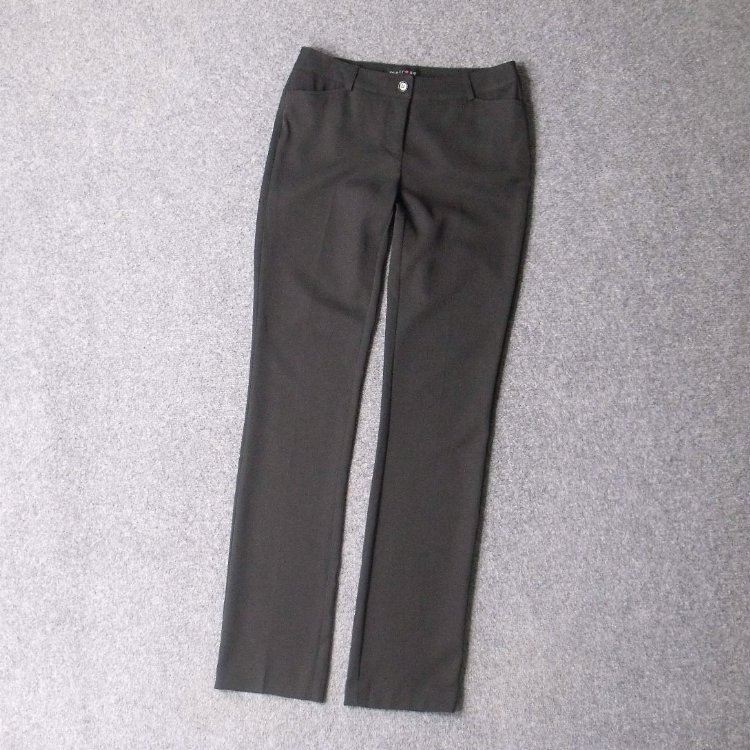 2078-垂顺笔挺 外贸德国原单低腰小直筒长款修身显瘦百搭休闲长裤