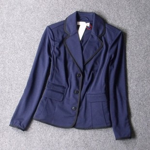 1100-外贸德国原单好做工长袖带肩垫薄外套上衣200斤超大码